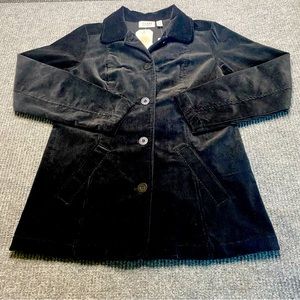 Denim & Company (d &co) Black Corduroy Coat Women’s Size XXS